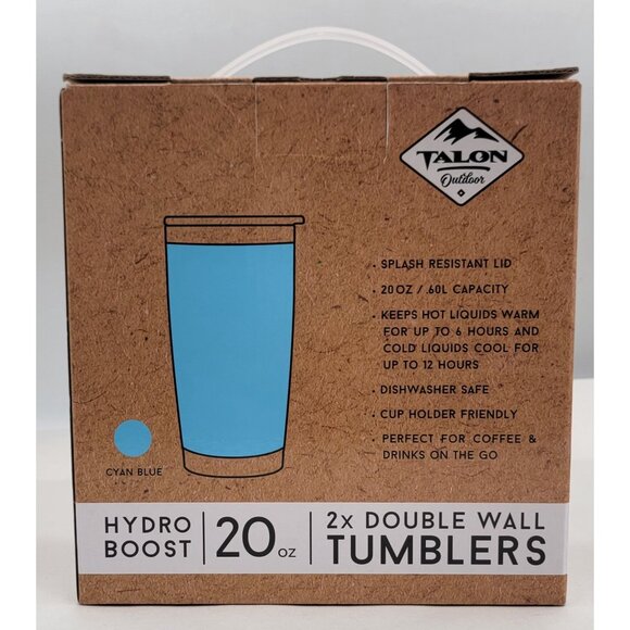 Talon Outdoor Tumblers Hydro Boost 20 Oz Double Wall Insulated New in Box - Picture 7 of 7